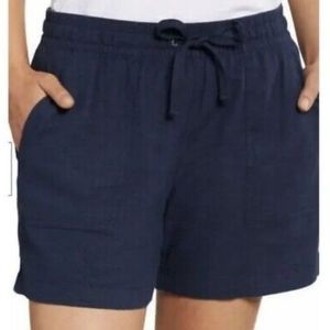 NWT Nautica 2XL Linen Blend Navy Pull on Shorts